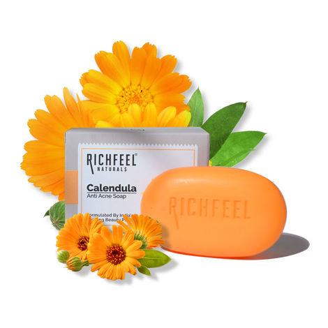 Buy Richfeel Calendula Acne Soap (75 g)-Purplle