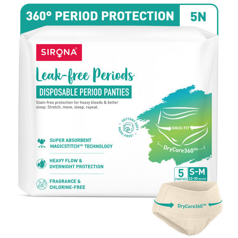 Buy Sirona Disposable period panties - S-M-Purplle