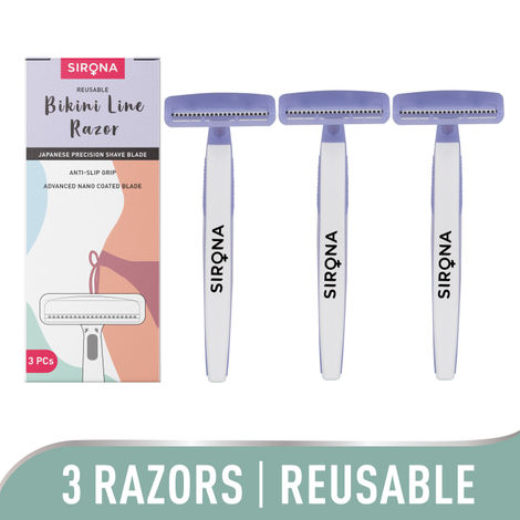 Buy Sirona Disposable Bikini Line Razor for Women - 3 Razors-Purplle
