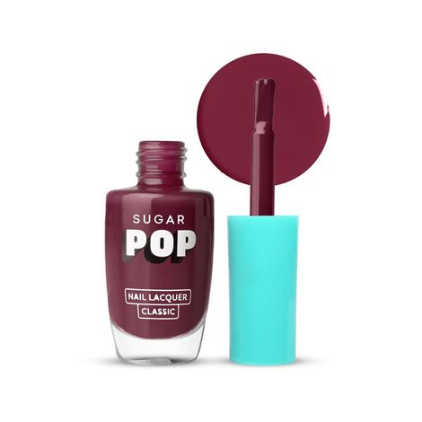 Buy SUGAR POP Nail Lacquer - 22 Burgundy Bloom (Maroon) 10 Ml - Dries In 45 Seconds - Quick-Drying, Chip-Resistant, Long-Lasting. Glossy Finish High Shine Nail Enamel/Polish For Women.-Purplle