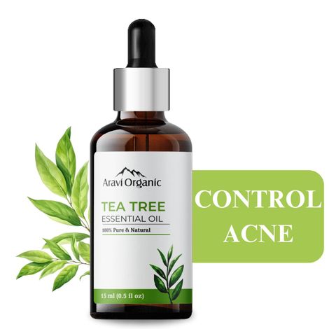 Buy Aravi Organic Tea Tree Essential Oil For Skin, Hair, Face, Acne Care, Dandruff - 100% Pure, Natural and Undiluted - 15 ml-Purplle