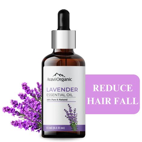 Buy Aravi Organic Lavender Essential Oil For Healthy Hair & Growth, Skin, Hair Fall Control and Sleep - 100% Pure, Natural and Undiluted - 15 ml-Purplle