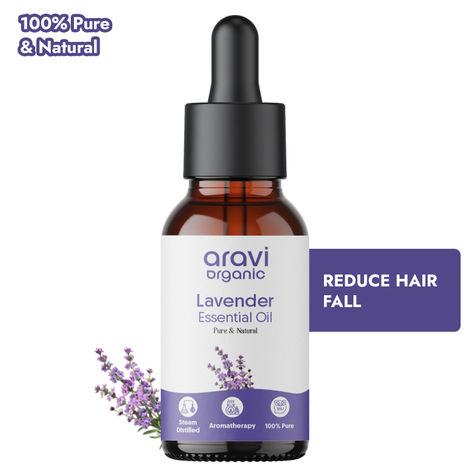 Buy Aravi Organic Lavender Essential Oil For Healthy Hair & Growth, Skin, Hair Fall Control and Sleep - 100% Pure, Natural and Undiluted - 15 ml-Purplle