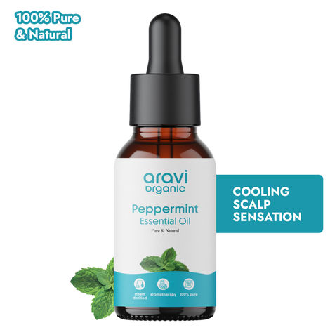 Buy Aravi Organic Peppermint Essential Oil For Skin & Hair Growth, Hair Fall Control, Scalp - 100% Pure & Natural and Undiluted - 15 ml-Purplle