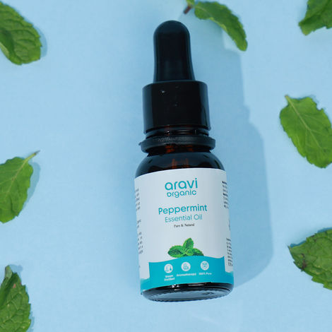 Buy Aravi Organic Peppermint Essential Oil for Skin & Hair | Promotes Hair Growth, Controls Hair Fall, Nourishes Scalp | 100% Pure, Natural & Undiluted | Soothes Irritation & Strengthens Roots | For Men & Women – 15 ml-Purplle