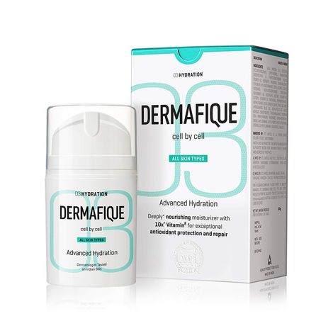 Buy Dermafique Advanced Hydration Day Cream – 50g, with 10x Vitamin E Benefit and Glycerine, Moisturizer for Face with Deep Hydration and Nourishment-Purplle