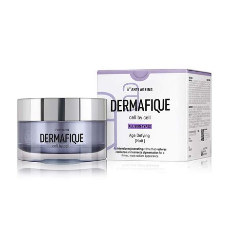Buy Dermafique Age Defying Nuit Regenerating Cream, 50 g - For All Skin Types - Night Moisturizer Cream for Glowing Skin- Reduces Uneven Skin Tone, Fine lines and Wrinkles - With Plant Stem Cell Technology - Dermatologist Tested-Purplle