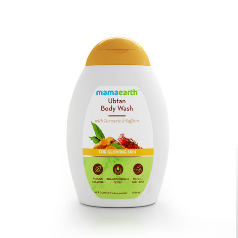 Buy Mamaearth Ubtan Body Wash With Turmeric & Saffron for Glowing Skin (300 ml)-Purplle