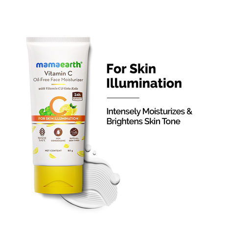 Buy Mamaearth Vitamin C Oil-Free Moisturizer For Face with Vitamin C and Gotu Kola for Skin Illumination -80 gm-Purplle