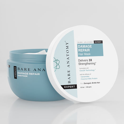 Buy Bare Anatomy Damage Repair Hair Mask | With Coconut Milk | Adds Shine & Strengthens Hair (250 gm)-Purplle
