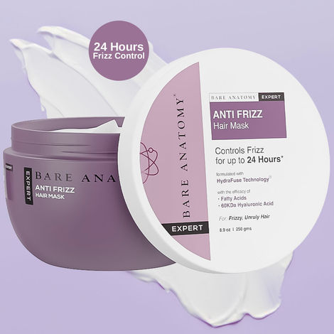 Buy Bare Anatomy Anti-Frizz Hair Mask with Hyaluronic Acid | Adds Shine | Women, Men (250 gm)-Purplle