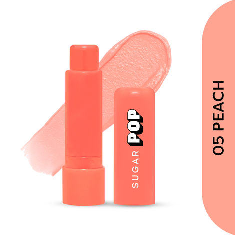 Buy SUGAR POP Nourishing Lip Balm 05 Peach - 4.5 gms – Tinted Lip Moisturizer for Dry and Chapped Lips, Enriched with Castor Oil, Intense Hydration and UV protection-Purplle