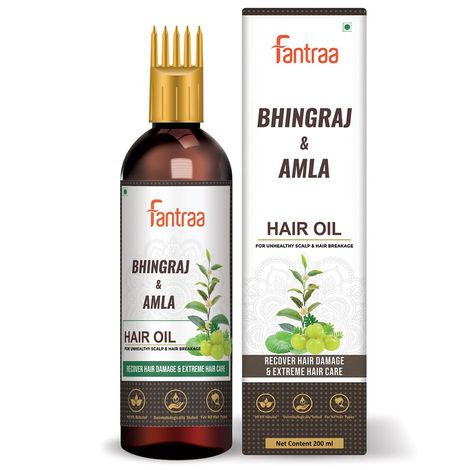 Buy Fantraa Bhringraj and Amla Hair oil, (200 ml)-Purplle