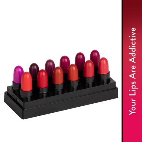 Buy Stay Quirky Lipstick Soft Matte Minis|12 in 1|Long lasting|Smudgeproof|Multicolored| - Your Lips Are Addictive Set of 12 Mini Lipsticks Kit 10 (14.4 g)-Purplle