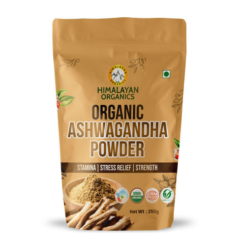 Buy Himalayan Organics Certified Organic Ashwagandha Powder Withania Somnifera Supplement - Promotes Better Strength & Stamina 250 gm-Purplle
