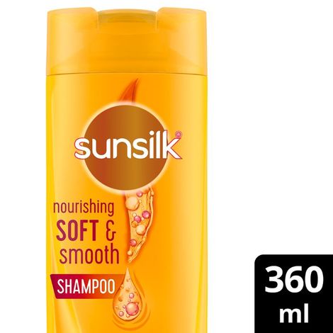 Buy Sunsilk Nourishing Soft & Smooth Shampoo With Egg Protein, Almond Oil &Vitamin C For 2X Smoother and Softer Hair, 360 ml-Purplle