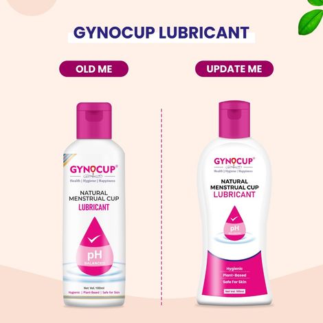 GynoCup Menstrual Cup Lubricant Water based & pH Balanced, hypoallergenic  and safe for use, Helps to wear Menstrual Cup 100 ml