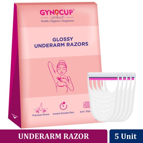 Buy Gynocup Underarm Hair Remove Razor|Easy to use|No Cut Safe & Comfortable Shaving|Water Resist (Pack of 5)-Purplle