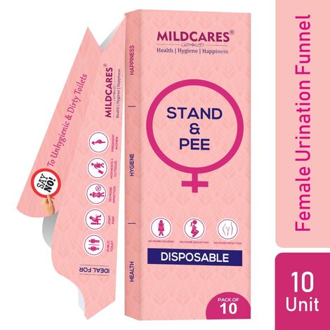 Buy MildCares 10 Funnels Disposable Female Urination Device for Women | Portable, Leak-proof Stand and Pee Funnels for Women, Girls| Public Toilets, Travel, Camping, Hiking and Outdoor Activities-Purplle