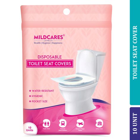 Buy MildCares Disposable Toilet Seat Covers - 10 Sheets | No Direct Contact with Unhygienic Seats | Easy To Dispose | Protects Against Germs | Reduces The Risk Of UTI | For Public Toilets | Travel-Friendly | Environment Friendly-Purplle