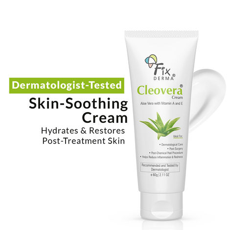 Buy Fixderma Cleovera Cream, Skin Moisturizer With Aloe Vera, Reduces Inflammation & Redness, Soothing & Hydrating Cream, Post Surgery, After Shaving & Waxing Cream, Paraben Free- 60gm-Purplle