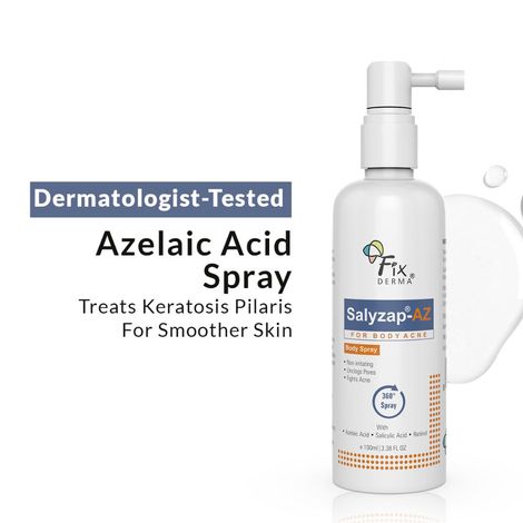 Buy Fixderma Salyzap-AZ For Body Acne Body Spray 360 Spray With Azelaic Acid, Salicylic Acid & Retinol 100 ml-Purplle