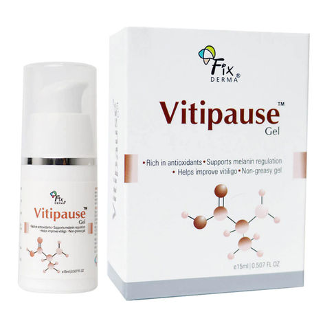 Buy Fixderma Vitipause Gel, Rich in antioxidants, Supports melanin regulation, Non-greasy gel, Helps improve vitiligo 15 ml-Purplle