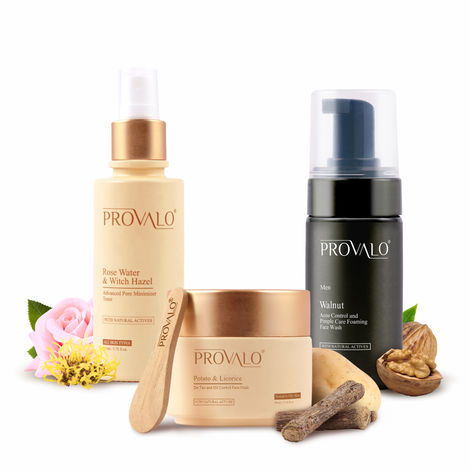 Buy Provalo Ultimate Acne And Tan Removal Regime Combo For Normal To Oily Skin (Men) Combo of 3-Purplle