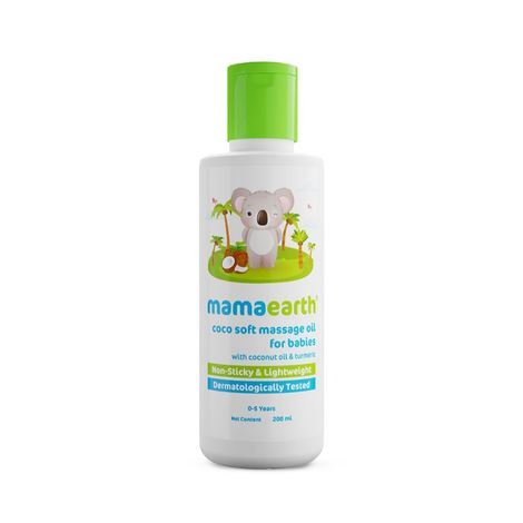 Buy Mamaearth Coco Soft Massage Oil for new born , with Coconut & Turmeric Oil - (200 ml)-Purplle