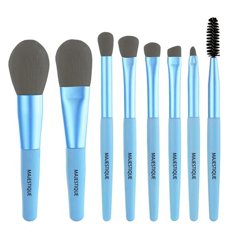 Buy Majestique 8-Piece Makeup Brush Set Luxe Mini Makeup Brush Tools Gift For Friends, Lovers - Color May Vary-Purplle