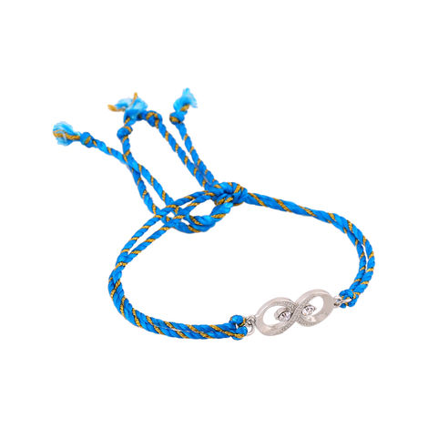 Estele Rodium Plated Eternal Knot Rakhi with Fancy Silk Thread and ...