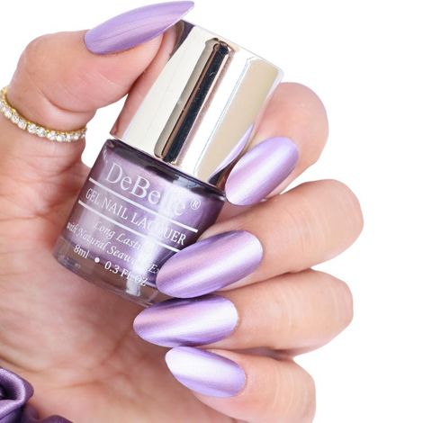Buy DeBelle Gel Nail Lacquer Chrome Wine Metallic Purple Nail Polish - 8 ml-Purplle