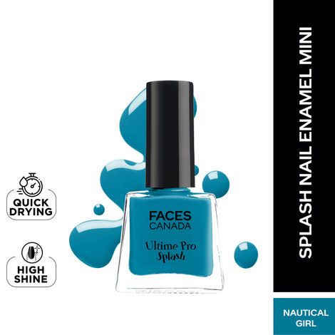 Buy FACES CANADA Ultime Pro Splash Mini Nail Enamel - Nautical Girl 53 (5ml) | Quick Drying | Glossy Finish | Long Lasting | No Chip Formula | High Shine Nail Polish For Women | No Harmful Chemicals-Purplle