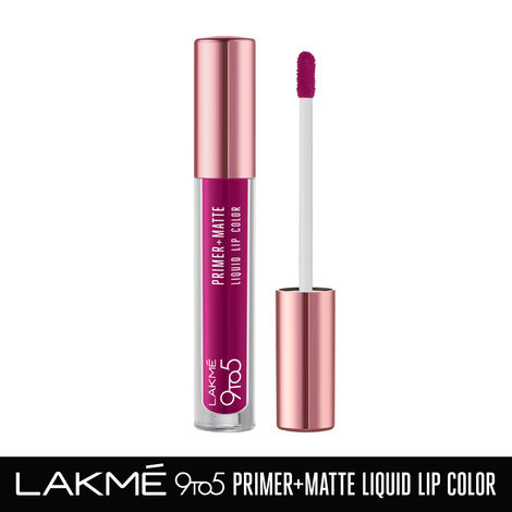 Buy Lakme 9to5 Primer + Matte Liquid Lip Color MM2 Passion Berry - 4.2 ml-Purplle