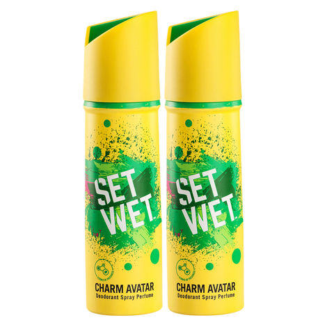 Buy Set Wet Charm Avatar Deodorant & Body Spray Perfume for Men, Pack of 2, 150 ml X 2 Packs-Purplle