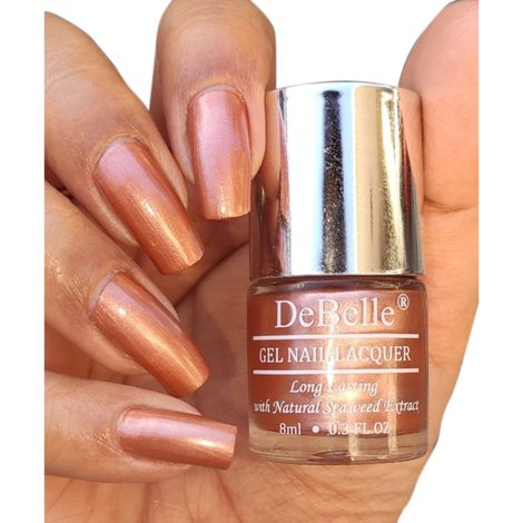 Buy DeBelle Gel Nail Lacquer Roseate Gold (Metallic Gold) - 8ml-Purplle