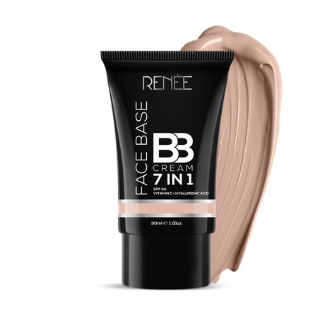 Buy RENEE Face Base BB Cream B02 Peanut, Enriched with Hyaluronic Acid, Vitamin C, Hydrates, Nourishes & Smoothens Skin Texture, Sesame 30 ml-Purplle