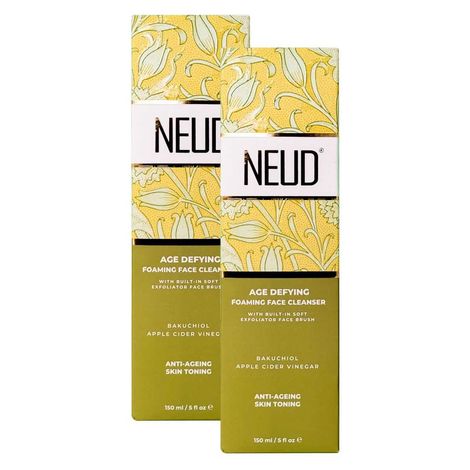 Buy NEUD Age Defying Foaming Face Cleanser With Apple Cider Vinegar and Bakuchiol - 2 Packs (150 ml Each)-Purplle