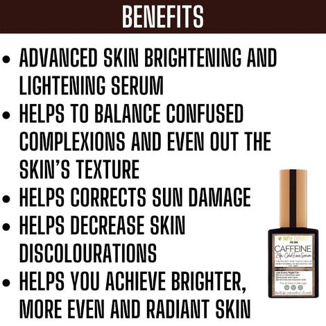 Nina Dorada Caffeine 24k Gold Face Serum with 2% Arbutin & Glutathione |  For Dark Spots and Pigmentations | Paraben and Sulphate Free