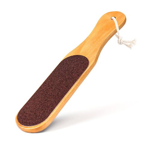 Buy AY Double Sided Foot File For Dead Skin Callus Remover Pedicure Tool With Wooden Handle-Purplle