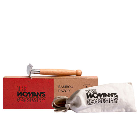 Buy The Woman's Company Bamboo Safety Razor for Men & Women With Bio-degradable Bamboo Handle | Premium Eco Friendly Razor | Includes 10 Recyclable Blades | Plastic Free & Zero Waste Shaving - 1 Pc-Purplle