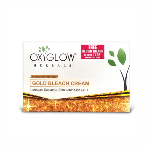 Buy OxyGlow Herbals Gold Bleach Cream,300g,Increases Radiance,Instant Glow-Purplle