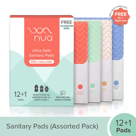 Buy Nua Ultra Thin Rash Free Sanitary Pads 3XL+5XL+4L with Disposal Cover, 12 + 1 pcs-Purplle