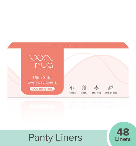 Buy Nua Everyday Panty Liners Rash-Free and Toxin-Free - Pack of 48, 48pcs-Purplle