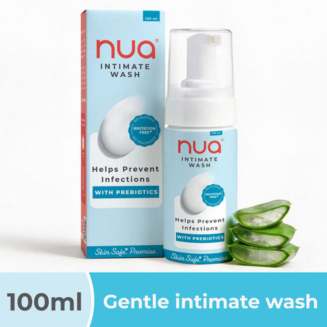 Buy Nua Foaming Intimate Wash with Aloe Vera + Lactic Acid, 100 ml-Purplle