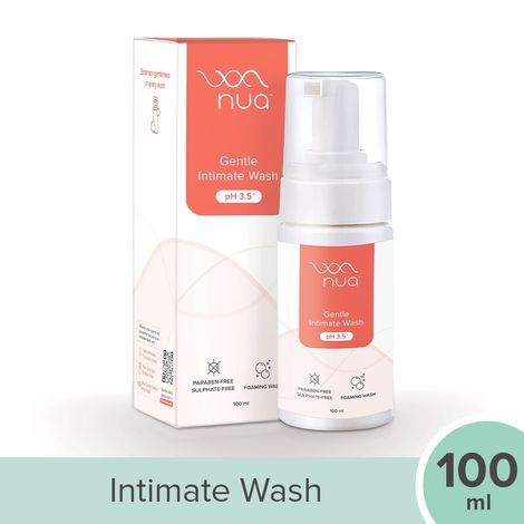 Buy Nua Foaming Intimate Wash with Aloe Vera + Lactic Acid, 100 ml-Purplle