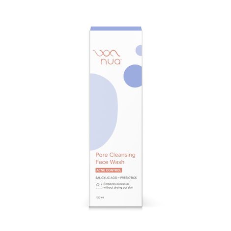 Buy Nua Pore Cleansing Face Wash | Acne Control | Salicylic Acid Face Wash with Glycolic Acid & Prebiotics, 120ml-Purplle