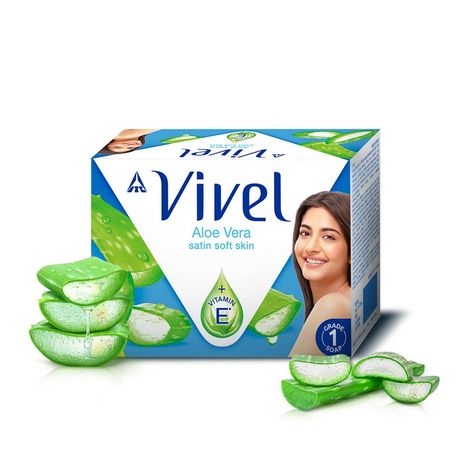 Buy Vivel Aloe Vera Bathing Soap with Vitamin E for Soft Glowing skin, 600g (150g - Pack of 4), Soap for Women & Men, For All Skin Types-Purplle