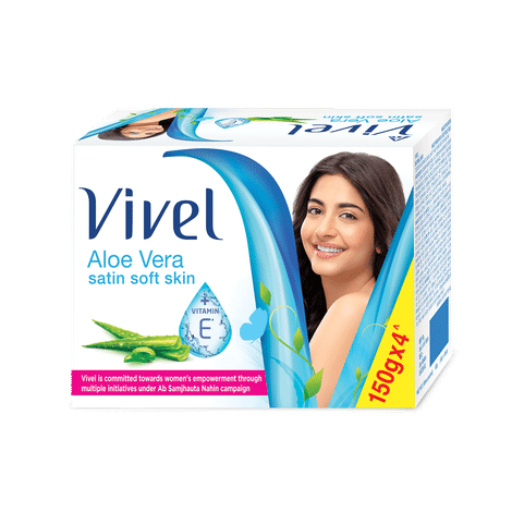 Buy Vivel Aloe Vera Bathing Soap with Vitamin E for Soft, Glowing skin|Refreshing Fragrance|Combo Pack 150g (Pack of 4)-Purplle