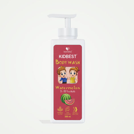 Buy HealthBest Kidbest Bodywash for Kids | Anti-Bacterial | Normal Skin, Sensitive Skin & Dry Skin | Tear, Paraben, SLS free | Watermelon Flavor | 500ml-Purplle